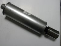 Глушитель основной прямоточный универсальный (задняя часть) Biltema (корпус - металлизированный алюминий, овальная насадка со съемным пламя/шумо гасителем - нержавейка)