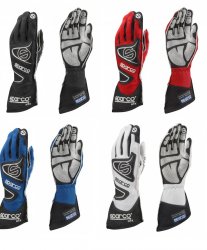 Перчатки Sparco Tide RG-9. Черные/бело-черные/красно-черные/сине-черные. Размеры: 7-12.