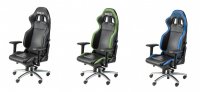 Сидение офисное (анатомическое) Sparco Respawn SG-1 SKY (кожвинил).